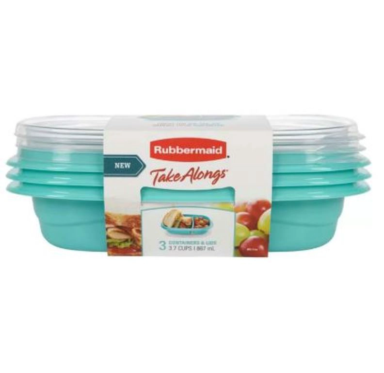 PACK DE 03 HERMÉTICOS TAKEALONGS SNACK TO GO RUBBERMAID® 887ML - 1