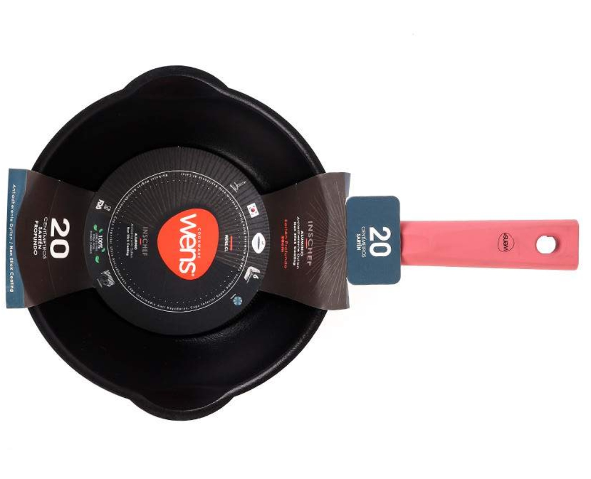 SARTÉN PROFUNDO 20 CM ANTIADHERENTE ROSA INSCHEF - 2