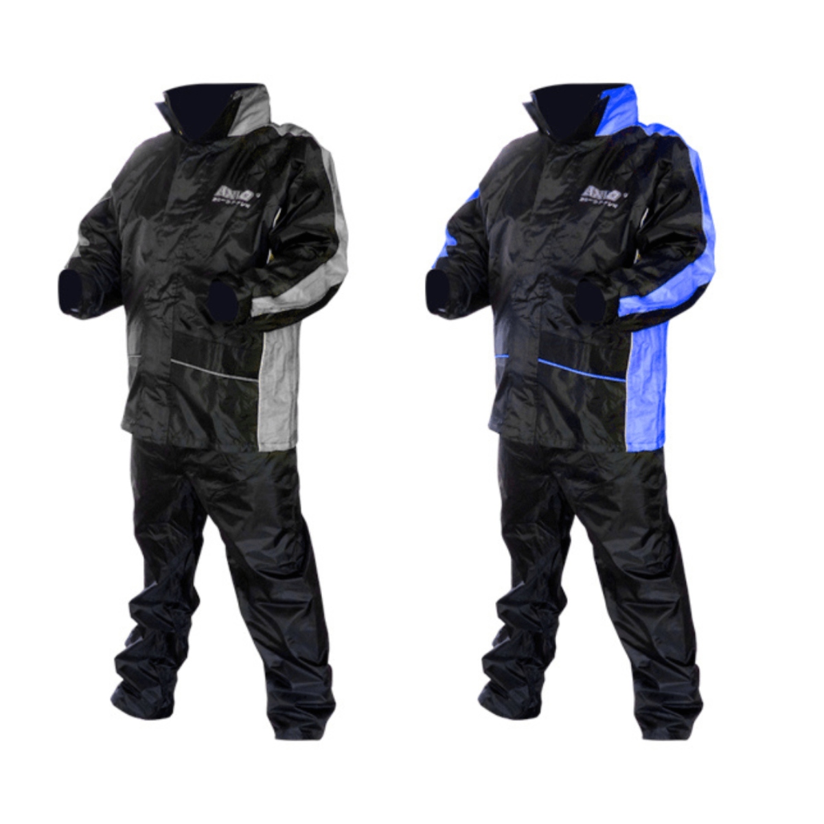 TRAJE DE LLUVIA PARA MOTO AXIO BI-COLOR 2 PIEZAS CON REFLECTANTE - 2