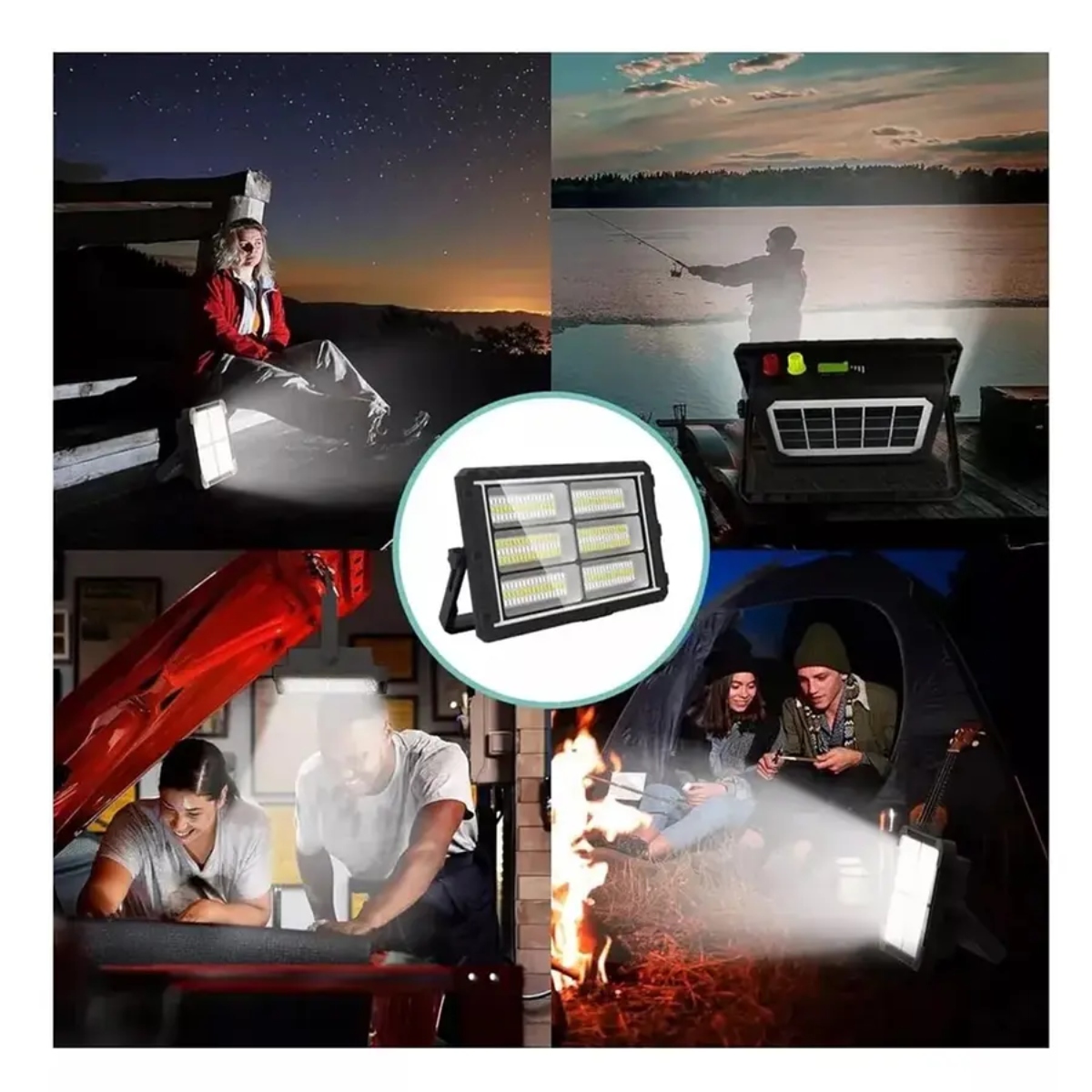 PROYECTOR REFLECTOR LED CON PANEL SOLAR DESMONTABLE 300W - 5