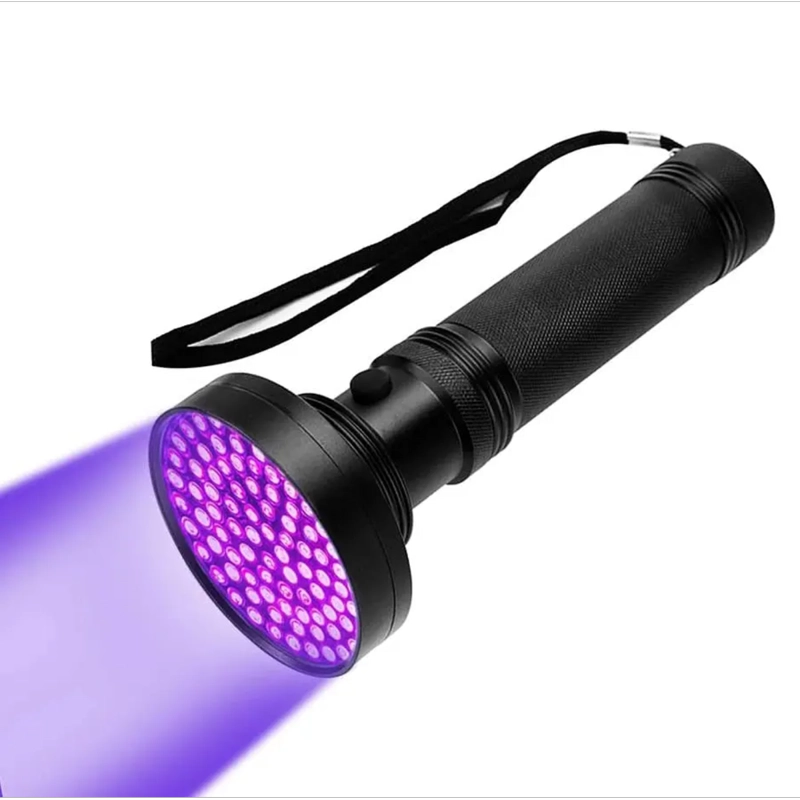 LINTERNA ULTRAVIOLETA 100 LED UV USA PILAS MÚLTIPLES USOS - 1