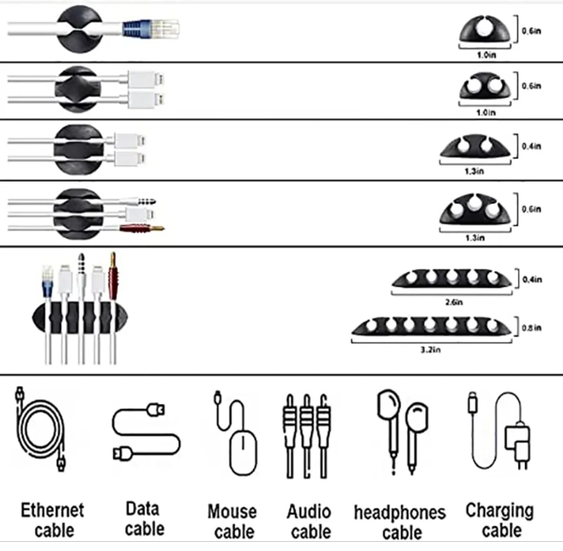 KIT ORGANIZADOR DE GESTIÓN DE CABLES DE 173 PIEZAS - 3