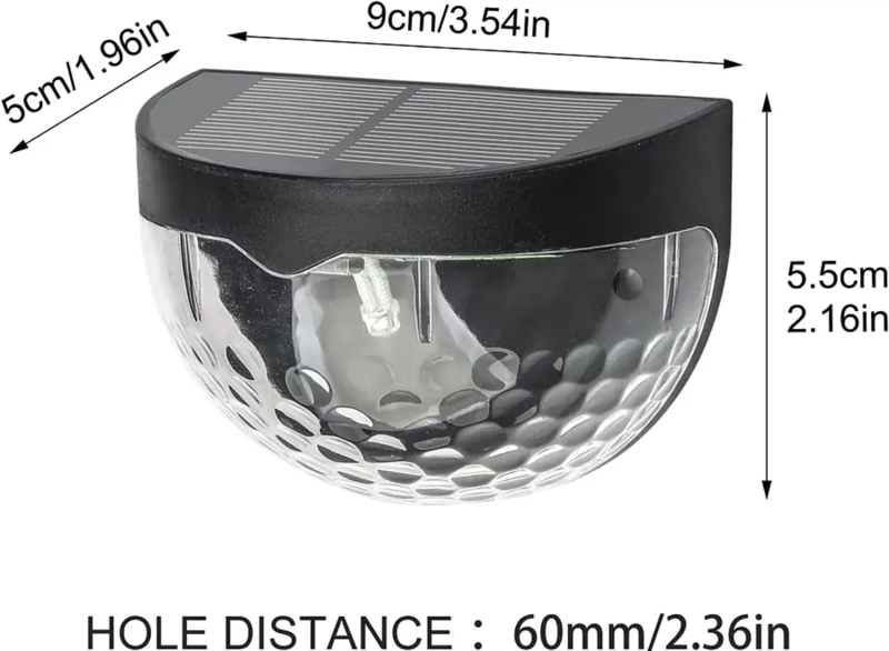 PACK X2 APLIQUE OEM FOCO SOLAR 6 LED DECORACIÓN EXTERIOR ELEGANTE - 3