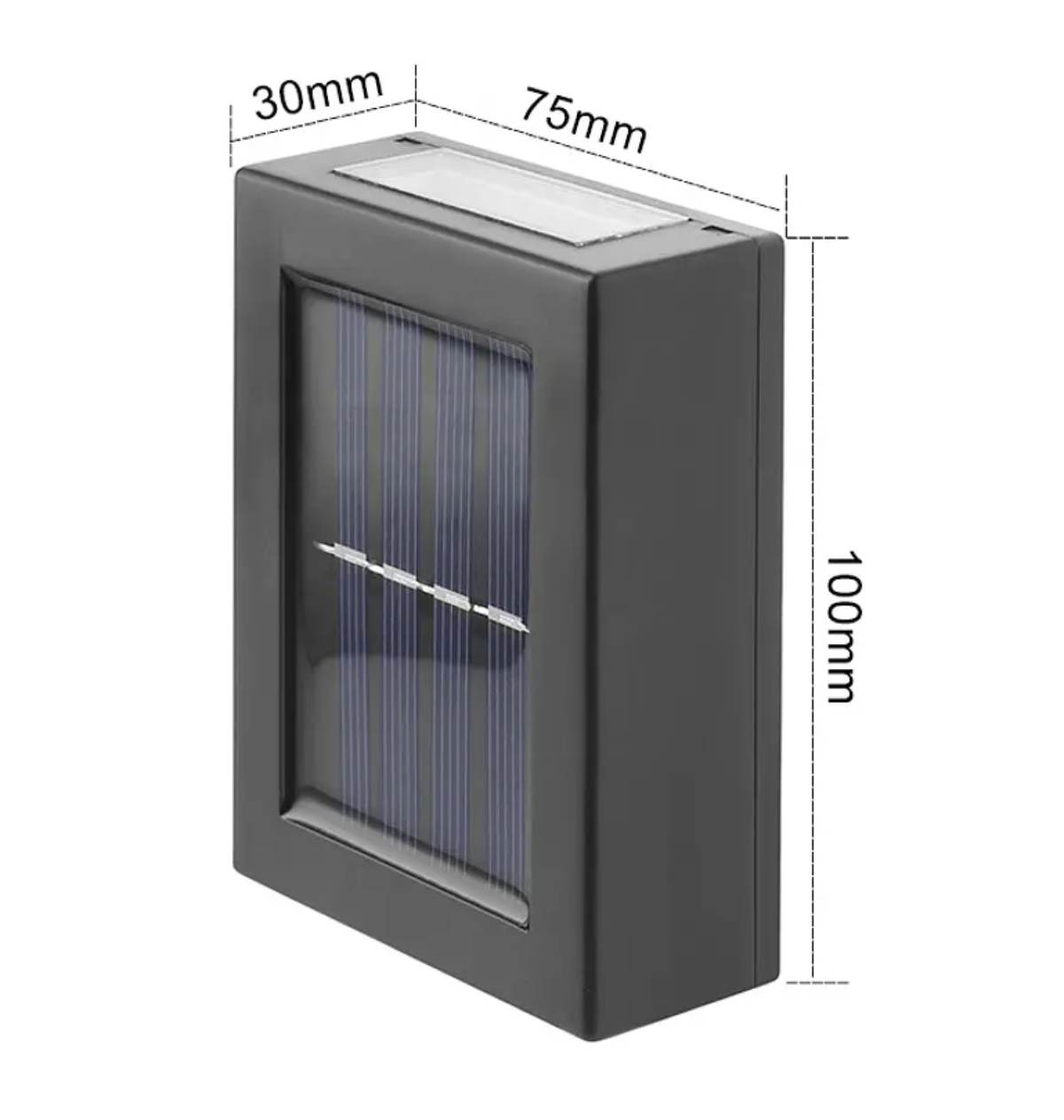 LAMPARA APLIQUE SOLAR X2 EXTERIOR IMPERMEABLE - 2