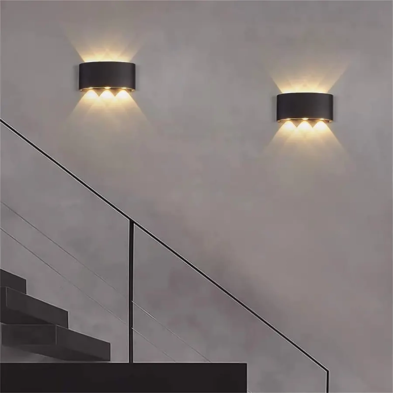 LUZ OEM LED FOCO APLIQUE PARED 6 LEDS EXTERIOR - 2