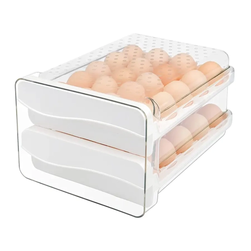 ORGANIZADOR DE HUEVOS CAJA PARA 40 HUEVOS 2 NIVELES - 1