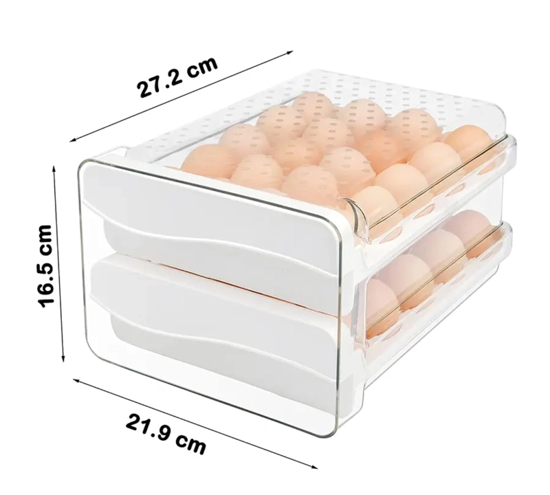 ORGANIZADOR DE HUEVOS CAJA PARA 40 HUEVOS 2 NIVELES - 4