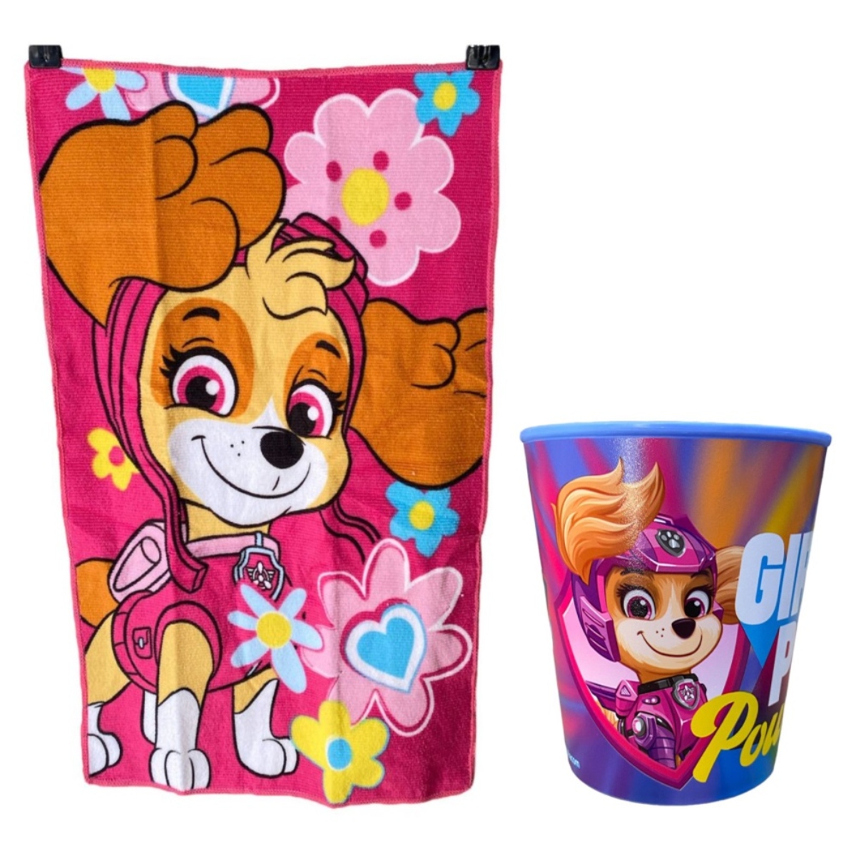 SET 2 PIEZAS TOALLA 30X50CM CON VASO PARVULO SKYE PAW PATROL - 2