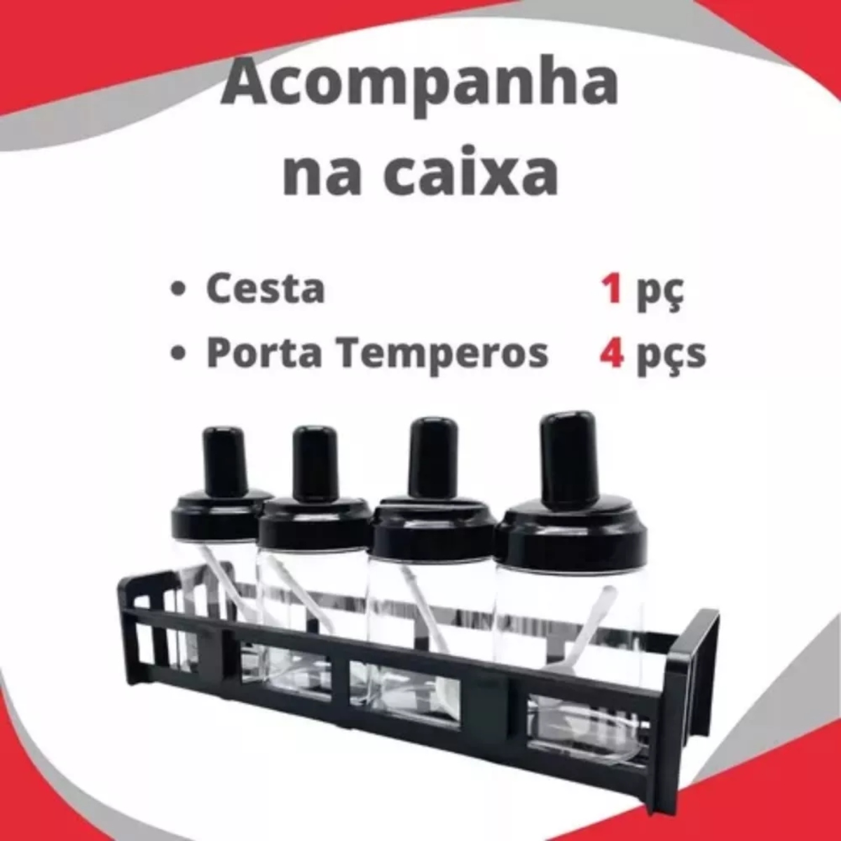 PORTA ESPECIERO DE CONDIMENTOS 4 POTES - 2