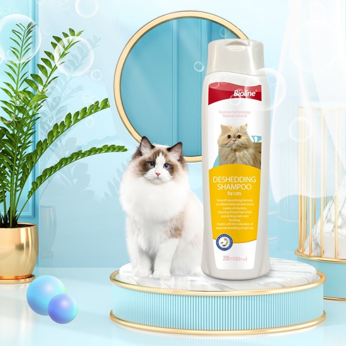 SHAMPOO BIOLINE PELOS MULTI DESHEDDING GATO 200ML - 2