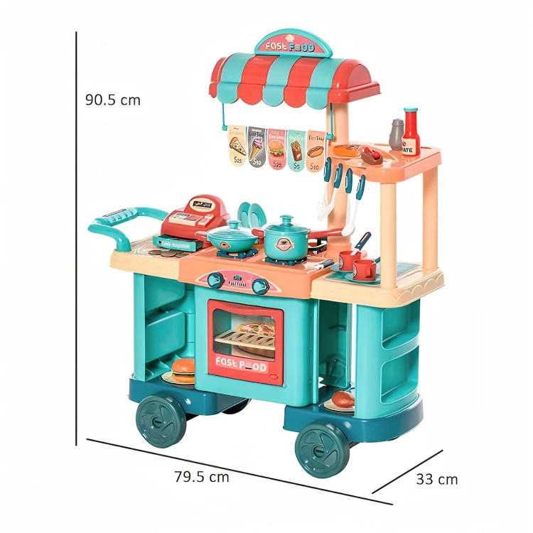 CARRITO DE COMIDA RÁPIDA CON ACCESORIOS INTERACTIVOS - 3