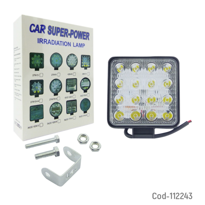 NEBLINERO LED 16 LED CUADRADO 48W SLIM 12/24 VOLT - 3