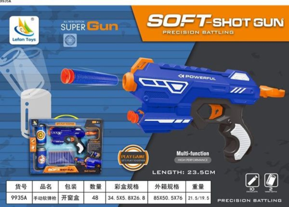 PISTOLA DE JUEGO LANZA DARDOS SOFT-SHOT GUN - 1