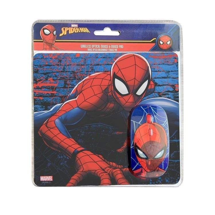MOUSE INALÁMBRICO DISNEY KIT Y PAD SPIDERMAN 2 76444N-NOC - 1
