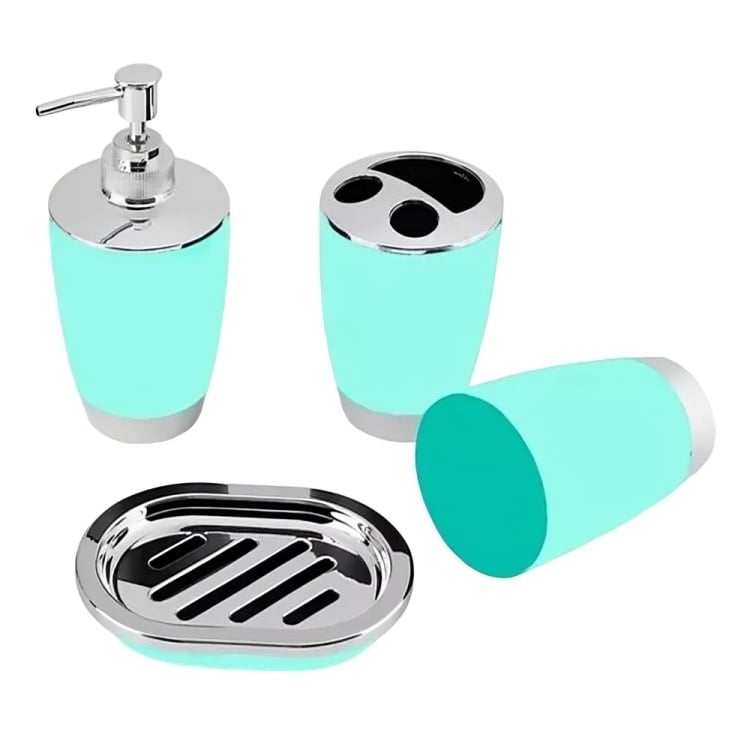 SET ACCESORIOS DE BAÑO 4PZS PORTACEPILLOS JABONERA - 2