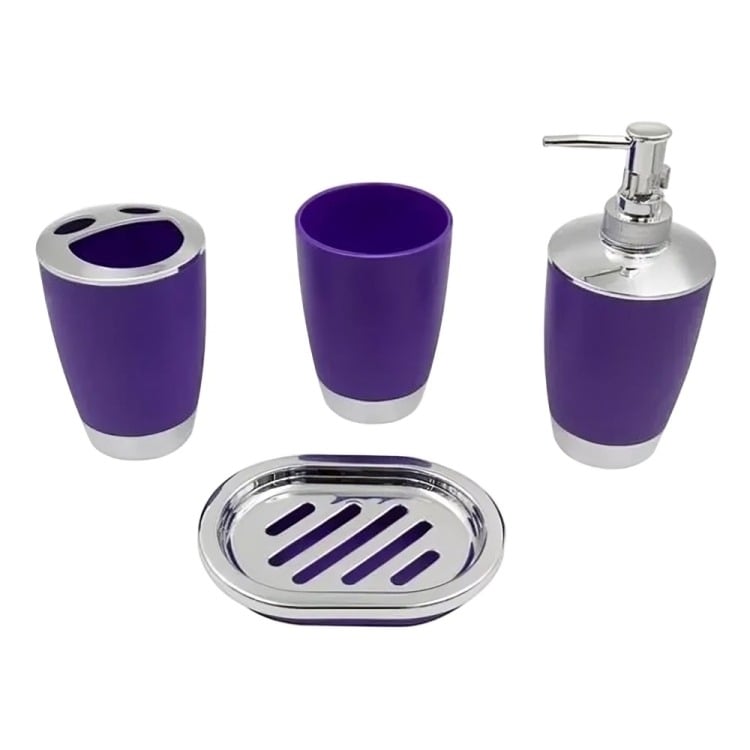SET ACCESORIOS DE BAÑO 4PZS PORTACEPILLOS JABONERA - 3