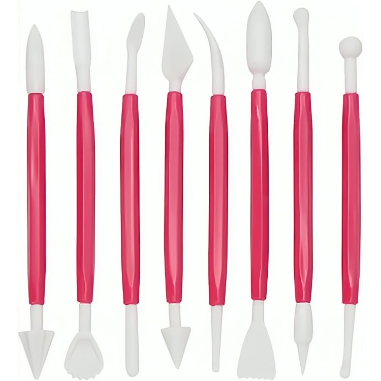 SET DE ESTECAS PARA MOLDEAR FONDANT REPOSTERÍA 8 PIEZAS - 1