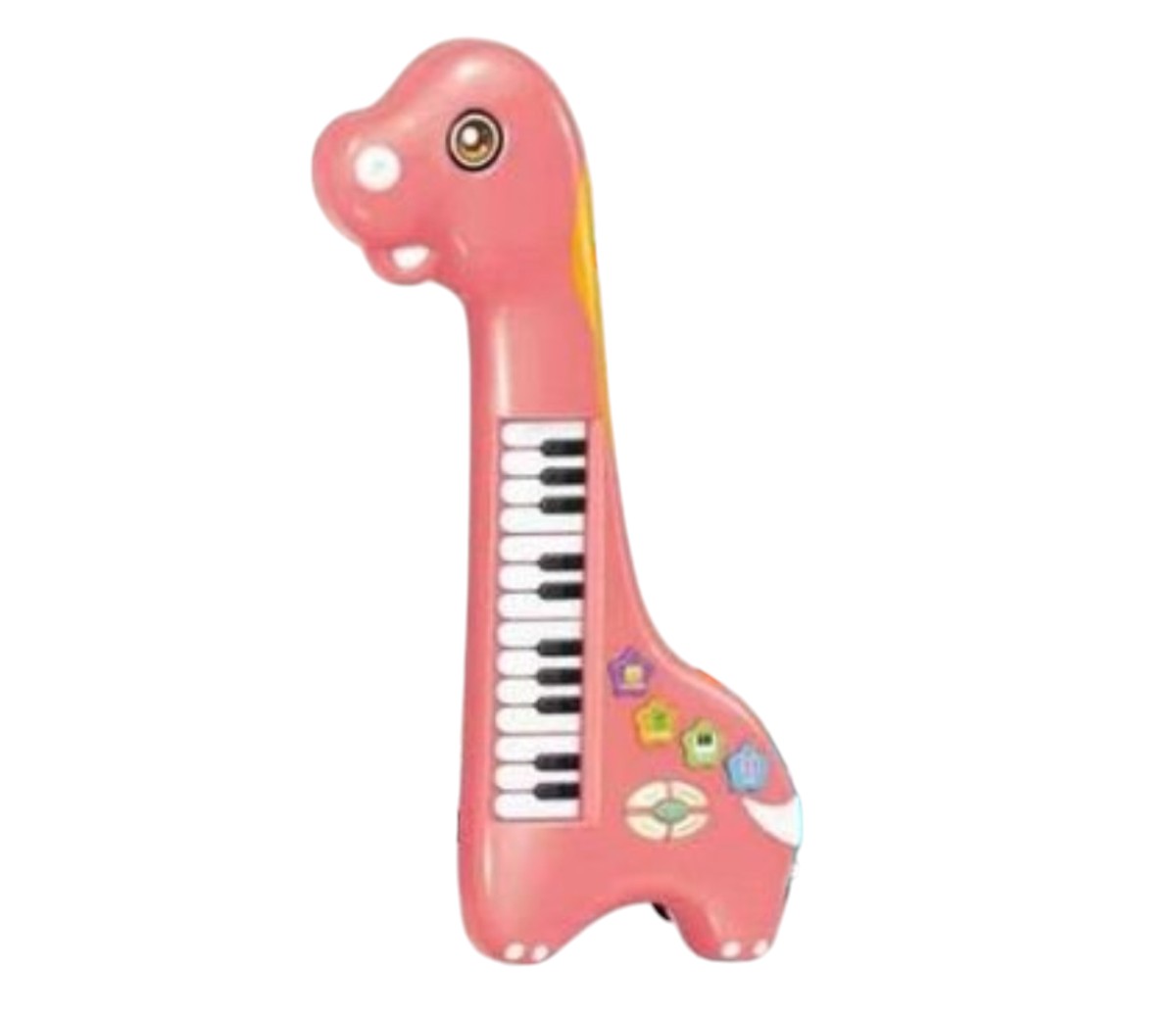 MINI TECLADO PIANO MUSICAL DINOSAURIO INTERACTIVO NIÑOS ROSADO - 1