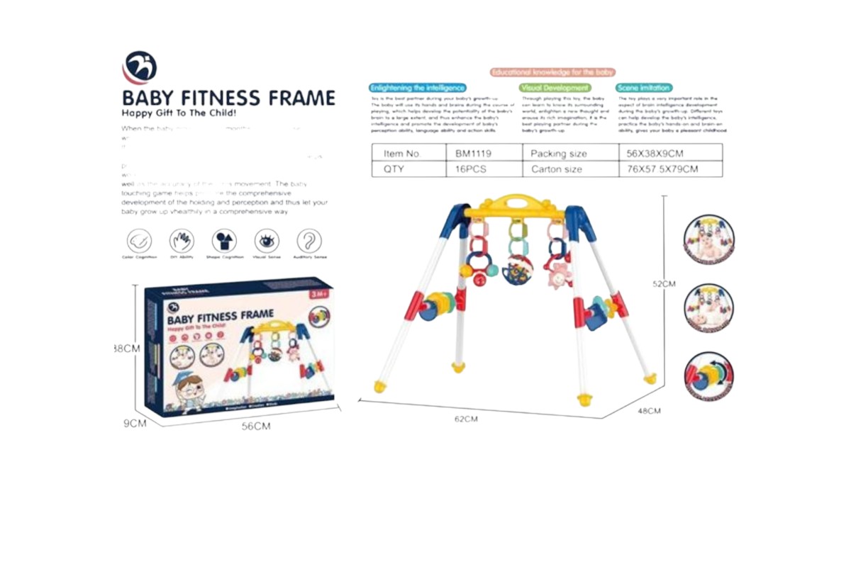 GIMNASIO ESTIMULADOR PARA BEBE DEVELOPMENTAL TOYS FITNESS FRAME - 2