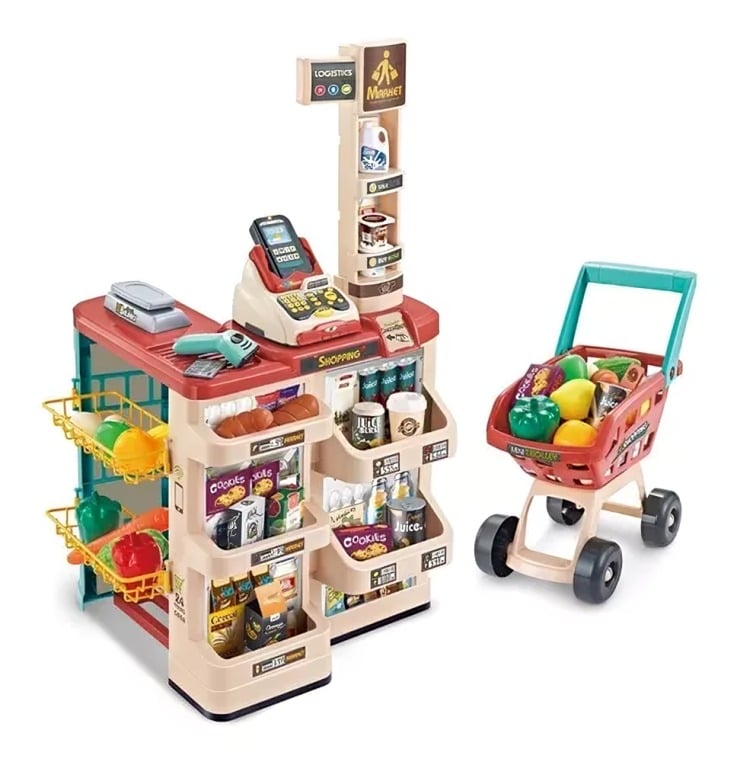 HOME MARKET CON CARRITO 48PCS - 1