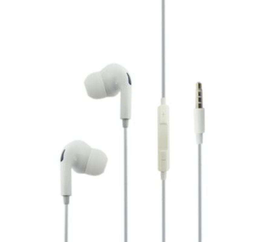 AUDIFONOS IN EAR CON MICROFONO PLUG 3.5 ESTEREO, BLANCO EN CAJA DE CRISTAL. - 1