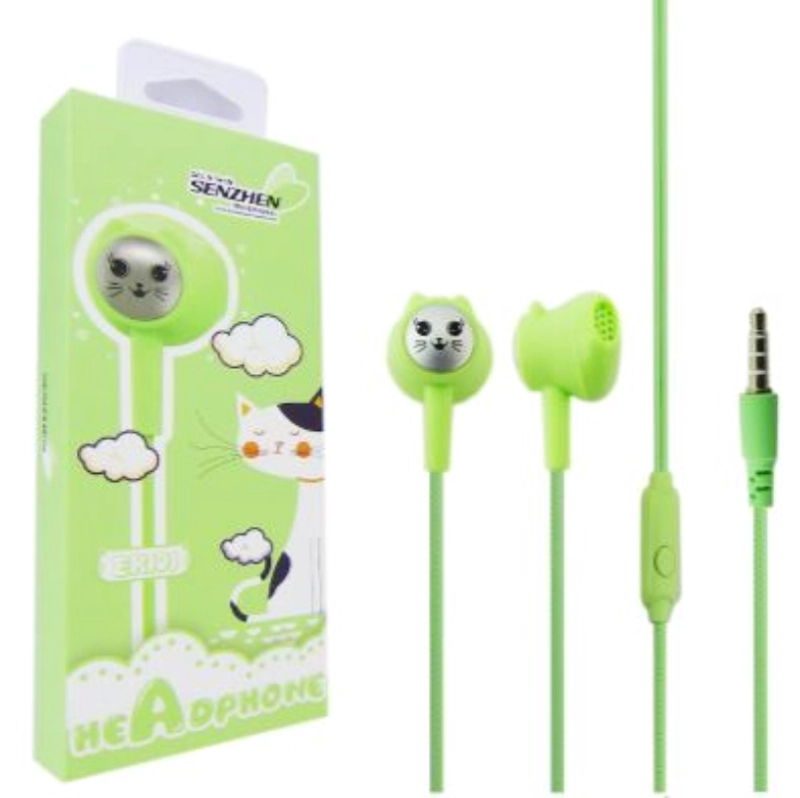 AUDIFONOS PARA NIÑOS CON CABLE, DISEÑO GATOS, MODELO ER-101 - 3