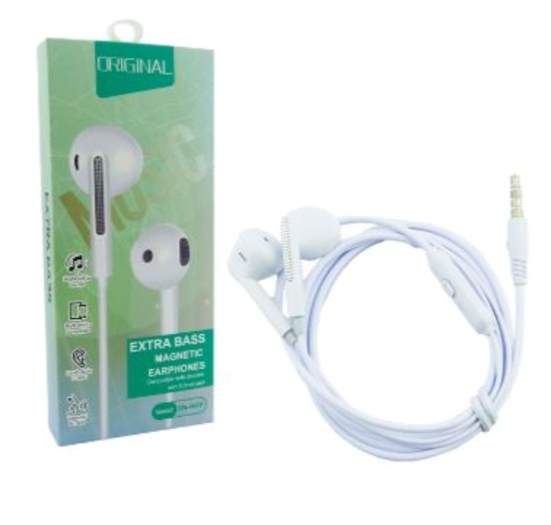 AUDIFONO IN EAR CON MICROFONO MODELO SN-W09 BLANCO. - 1