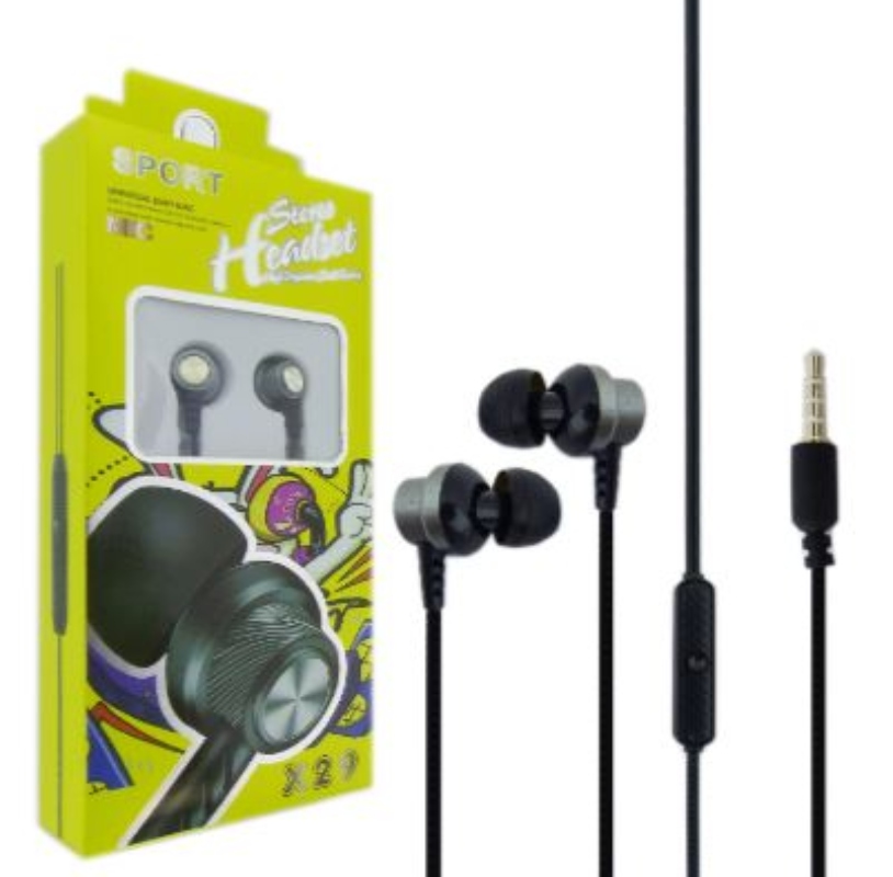 AUDIFONO IN EAR CON MICROFONO, X29, COLORES, EN CAJA. - 2