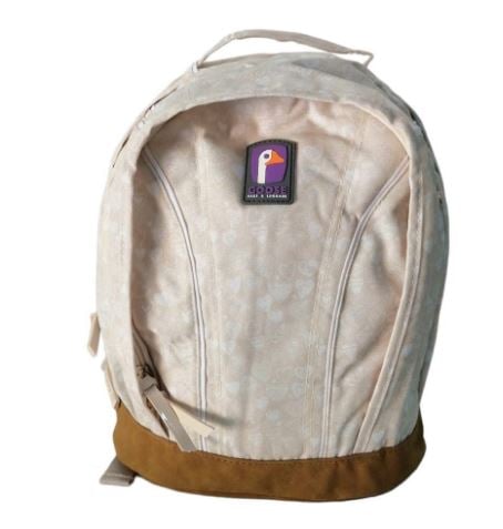 MOCHILA GOOSE MALAWI CORAZONES BEIGE - 2
