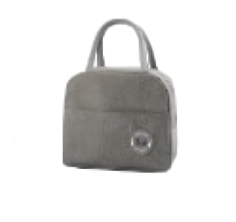 LONCHERA TERMICA ESCOLAR INFANTIL COLOR LISO GRIS - 1