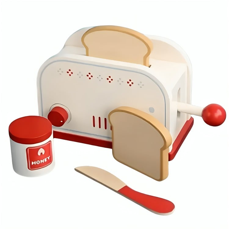 TOSTADORA JUEGO COCINA MULTICOLOR MADERA - 1