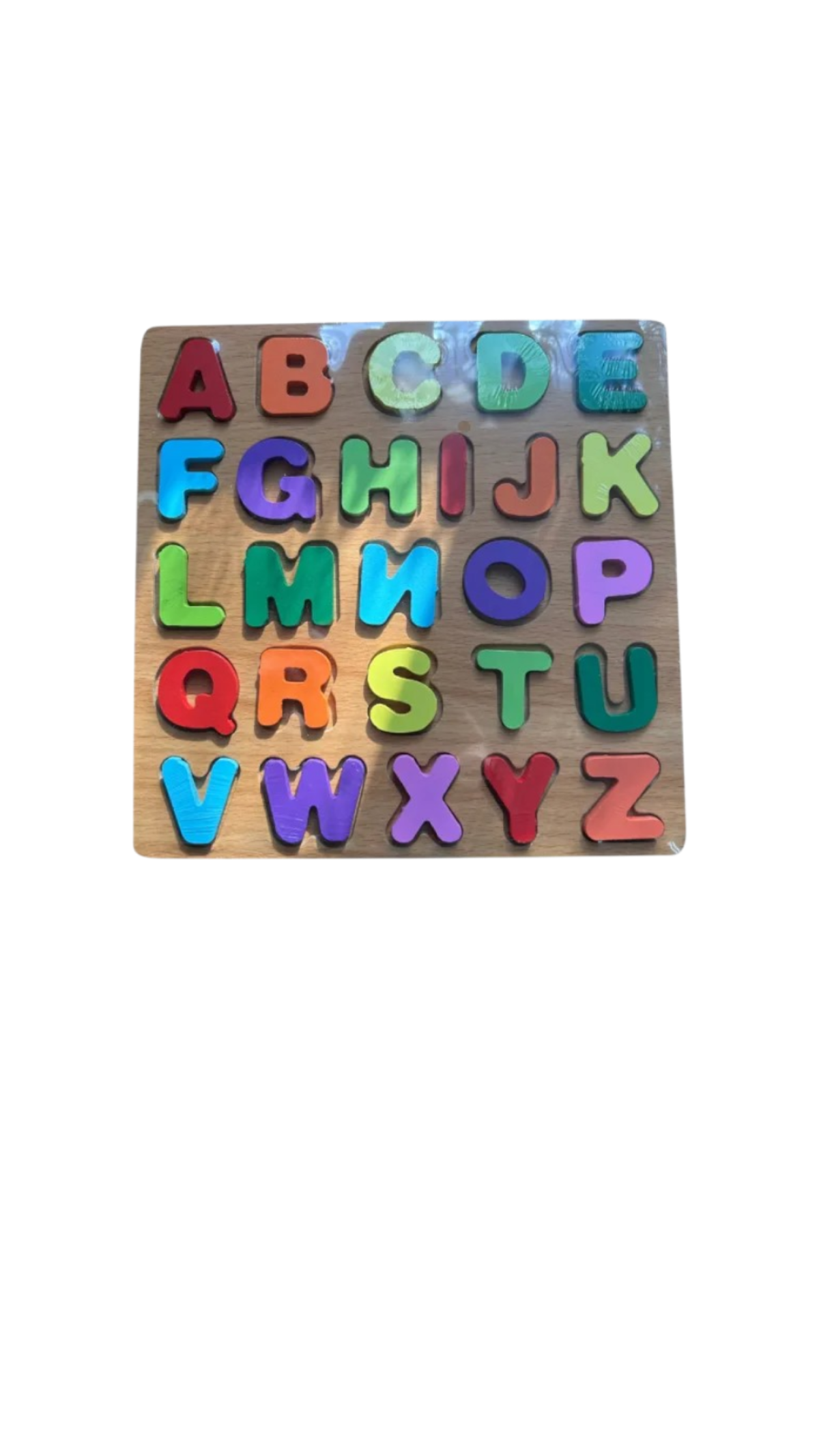 TABLA LETRA ENCAJE MULTICOLOR JUGUETE MADERA - 3
