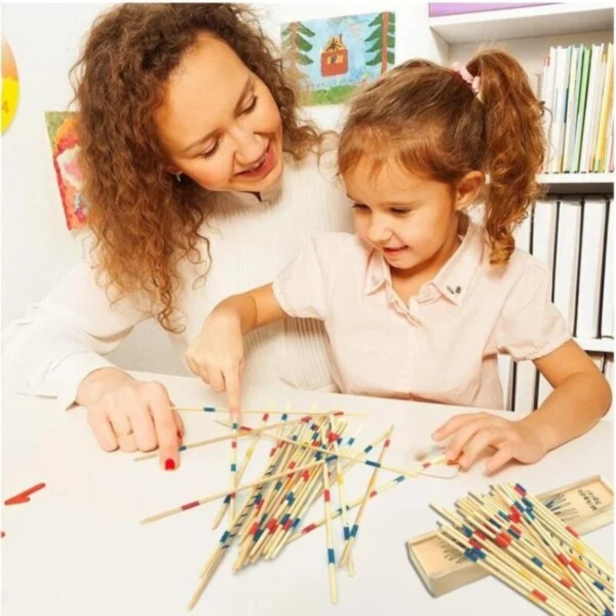 SET 2 MIKADO JUEGO MULTICOLOR INGENIO PALILLOS CHINO - 2