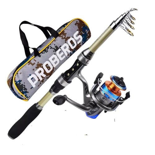 KIT PESCA 1.8M CAÑA CARRETE SEÑUELO ACCESORIO BOLSA COMPLETO - 4