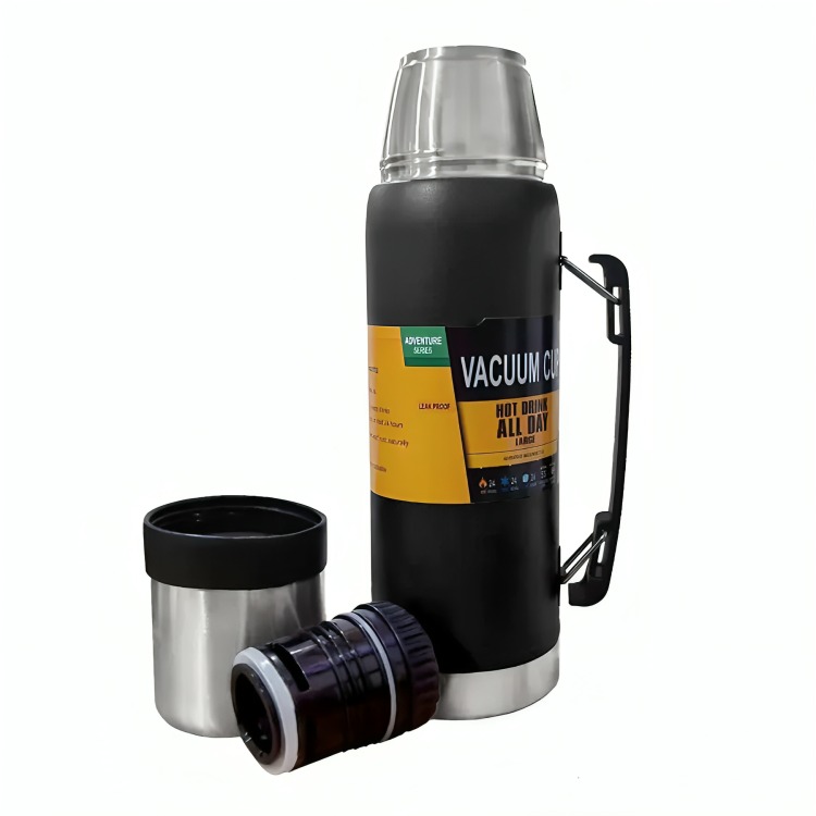 TERMO ACERO INOXIDABLE CAPACIDAD 1000ML AGUA FRIA Y CALIENTE - 3