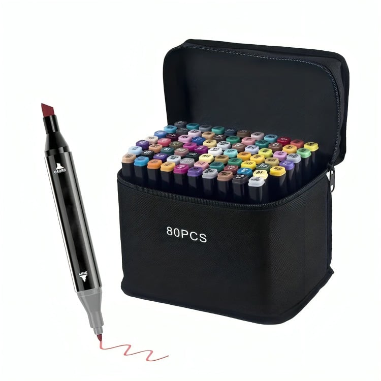 KIT 80 LÁPICES MARCADORES COLORES - 2