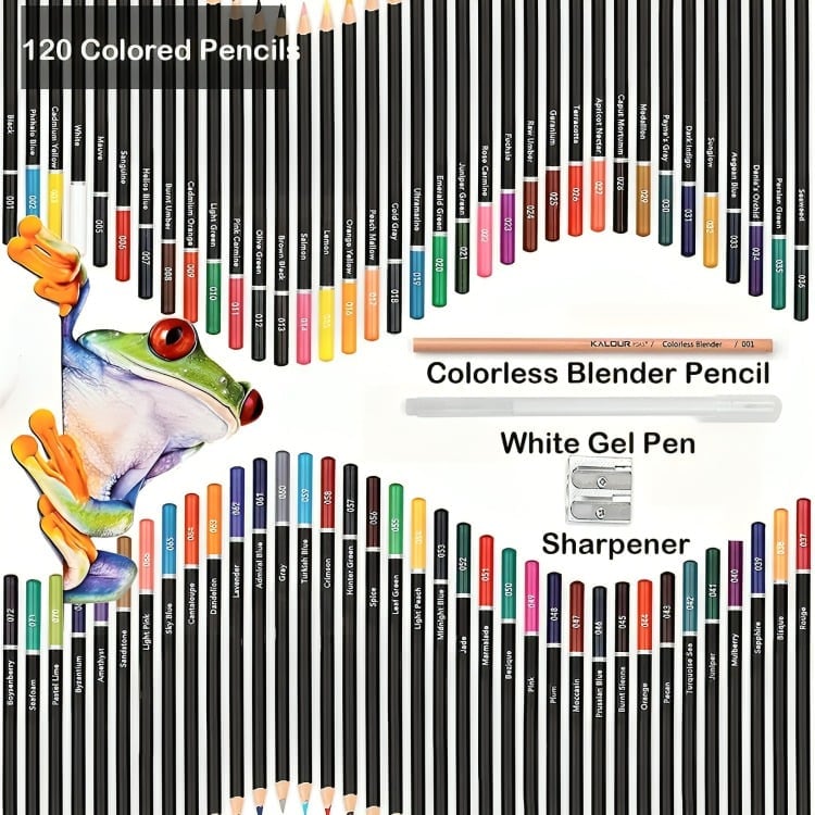 SET 120 LÁPICES COLOR PROFESIONAL DIBUJO CAJA CILINDRICO - 2