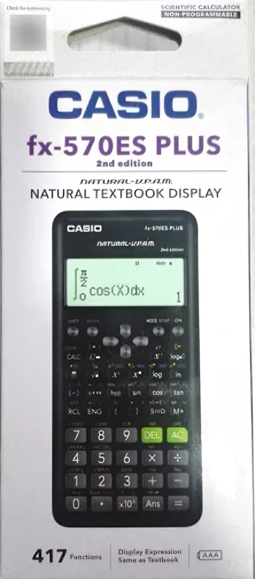 CALCULADORA CASIO CIENTIFICA FX-570 ES PLUS NEGRO - 1