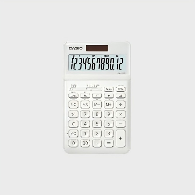 CALCULADORA CASIO TIPO MINI ESCRITORIO MS-7UC  BLANCO - 2
