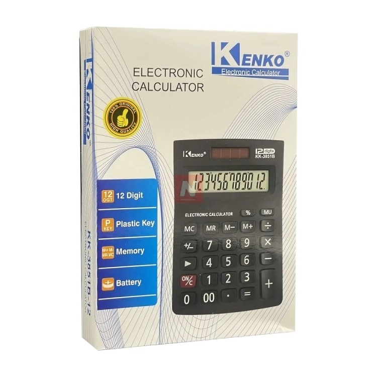 CALCULADORA ELECTRÓNICA DE ESCRITORIO KK-3851B-12 - 3
