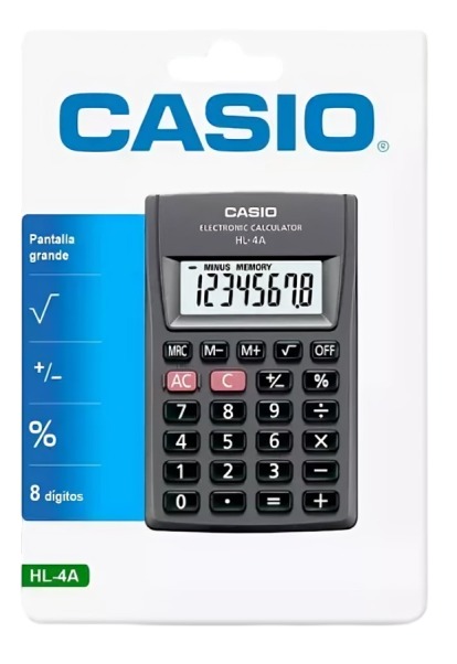 CALCULADORA CASIO 8 DIGUITOS HL-4A - 1