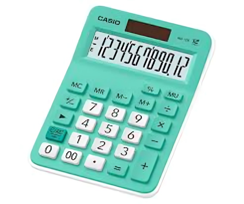 CALCULADORA CASIO TIPO MINI ESCRITORIO MX-12B VERDE - 1