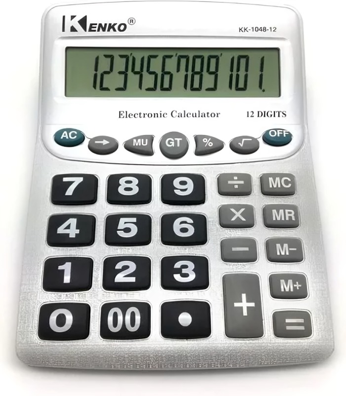 CALCULADORA ELECTRÓNICA DE ESCRITORIO KK-1048-12 - 1