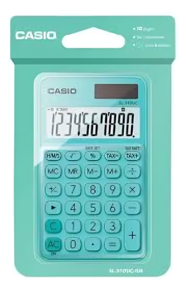 CALCULADORA CASIO TIPO MINI ESCRITORIO SL-310C CELESTE - 2