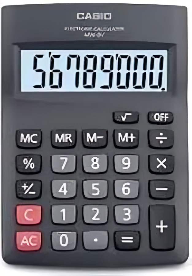 CALCULADORA CASIO DE ESCRITORIO MW-8V-BK - 1