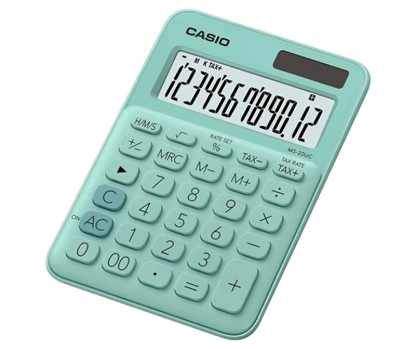 CALCULADORA CASIO TIPO MINI ESCRITORIO MS-20UC VERDE - 2