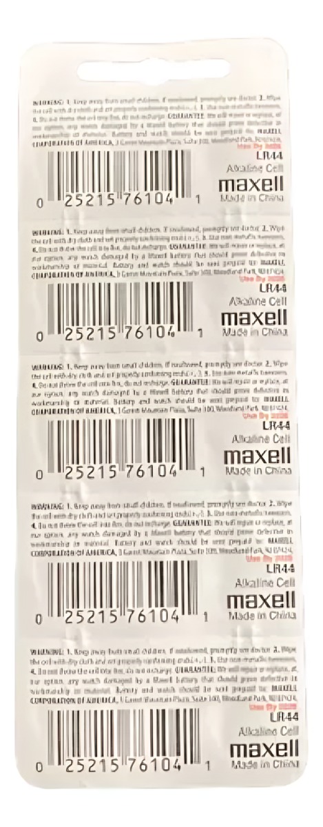 PILA DE RELOJ MAXELL LR-44 - 2