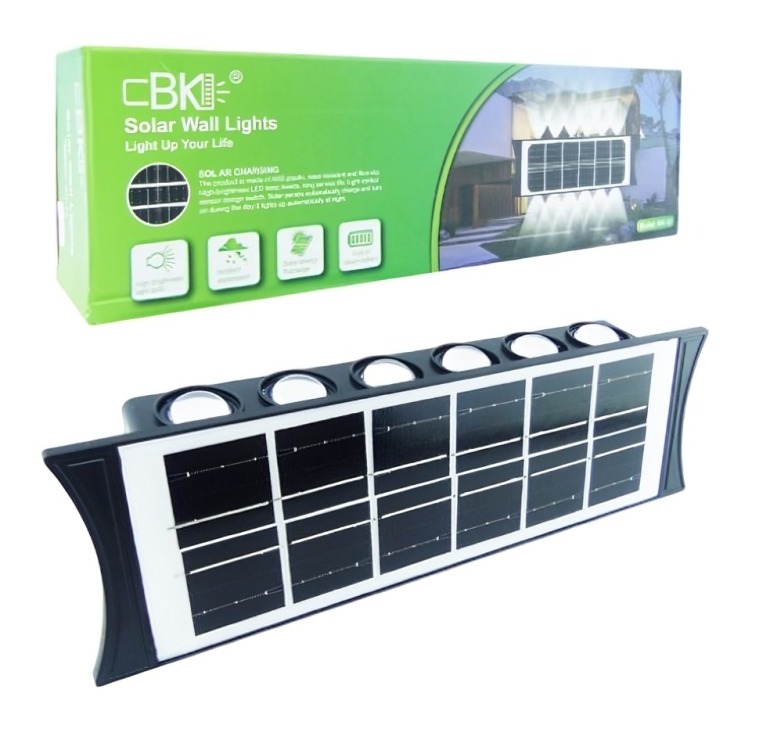 APLIQUE SOLAR 12 LED DUO COLOR CBK-12 MURO - 3