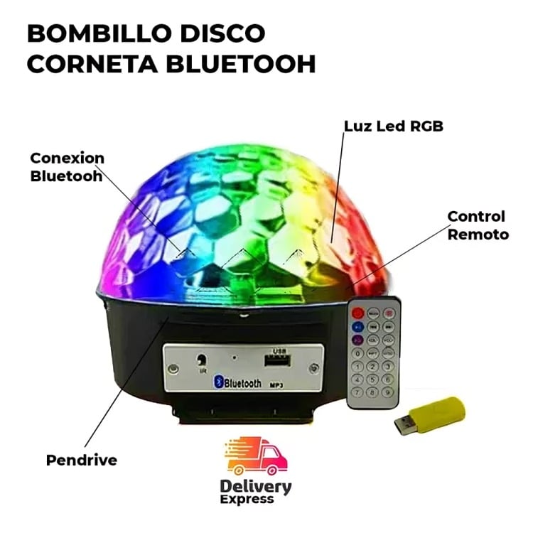 LED MAGIC MINI RGB RITMO USB COMPACTO - 3