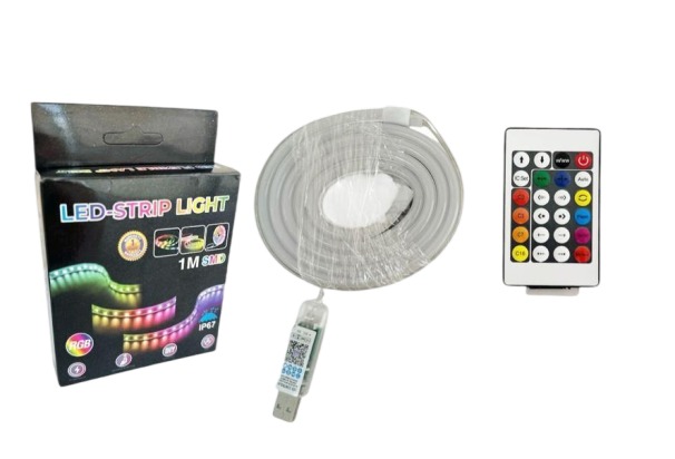 LED TIRA NEÓN RGB 1M USB APP Y CONTROL REMOTO - 1